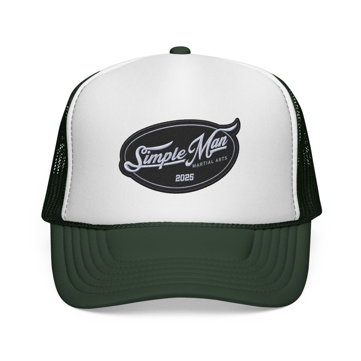Simple Man Trucker Hat - Black Camo | Simple Man BJJ - alternate angle 2, merchandise